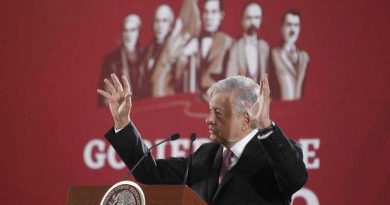 Andrés Manuel López Obrador durante una rueda de prensa en Ciudad de México.