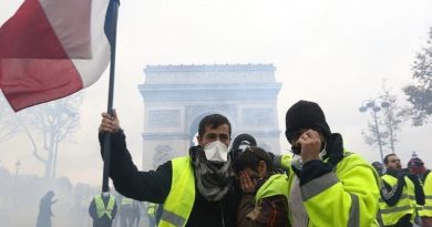 Por décimotercer sábado "Chalecos amarillos" se moviliza en Francia