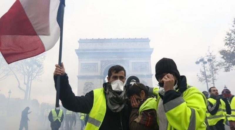 Por décimotercer sábado "Chalecos amarillos" se moviliza en Francia