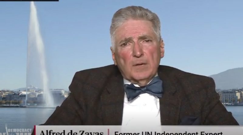 Alfred de Zayas, experto intrenacional, asesor de la ONU
