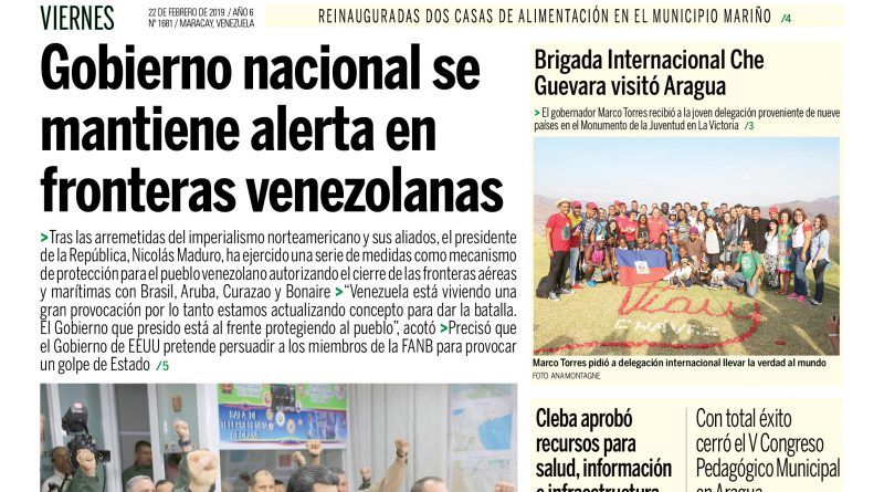 Estas son las portadas de los principales diarios de Venezuela este 22FEB