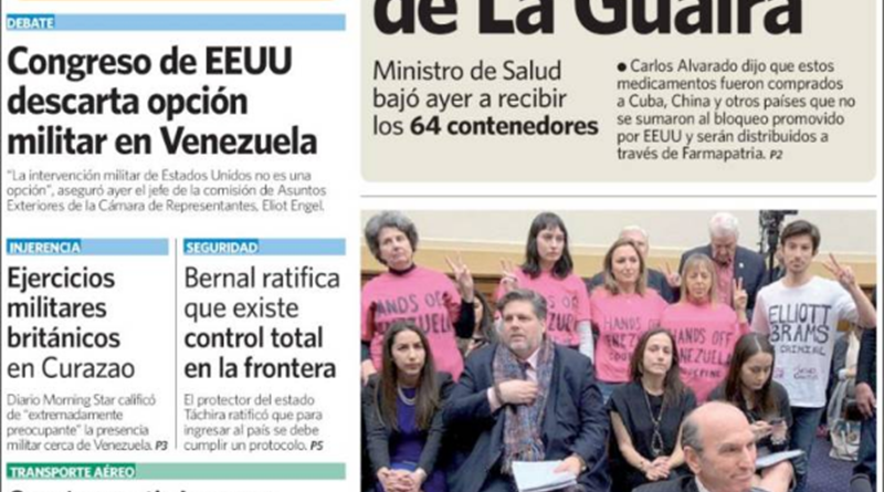 Estas son las portadas de los principales diarios de Venezuela este 14FEB