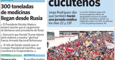 Estas son las portadas de los principales diarios de Venezuela este 19FEB