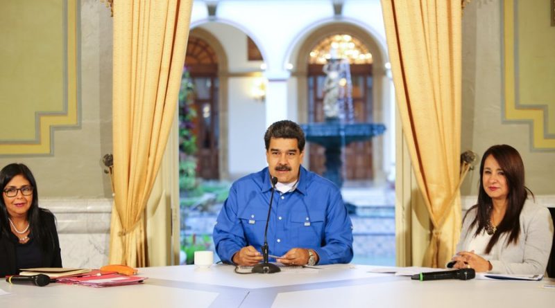 Presidente Maduro desde Miraflores (Foto Prensa Presidencial)