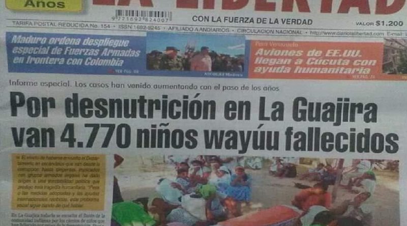 Periódico colombiano registra miles de muertos en Colombia