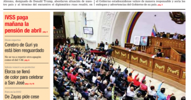 Lea aquí las portadas de los principales diarios de Venezuela este 20MARZO