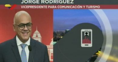 Vicepresidente sectorial de Comunicación, Cultura y Turismo, Jorge Rodríguez (Fotograma VTV)