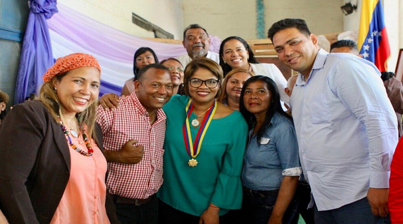 ministra del Poder Popular de la Mujer y la Igualdad de Género (MinMujer), Caryl Bertho, participó como Oradora de Orden el marco de la conmemoración al "mes de la Mujer” (Foto MinMujer)