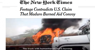 Periódico de EEUU desmiente a Colombia sobre incendio de camión en frontera (Foto The New York Times)