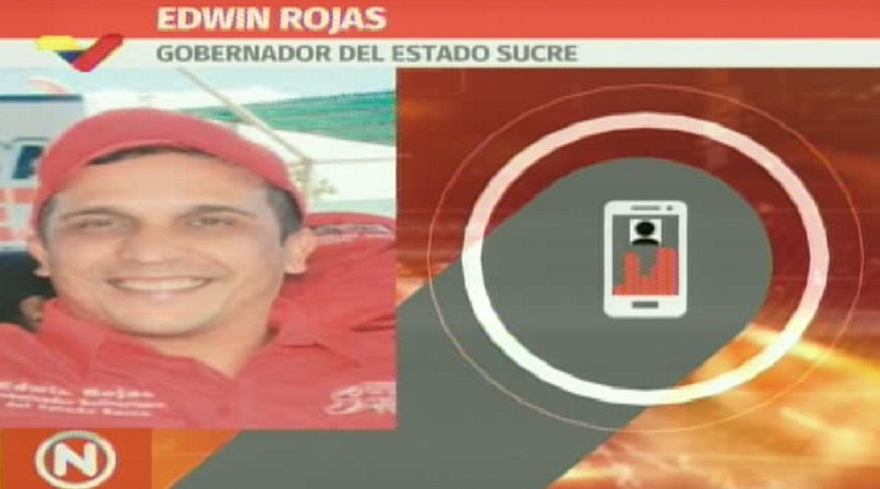 Gobernador bolivariano del Estado Sucre, Edwin Rojas (FotogramaVTV)