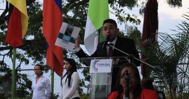 Alcalde de Carrizal, Farith Fraija, durante la presentación del informe de su gestión (Foto Alcaldía)