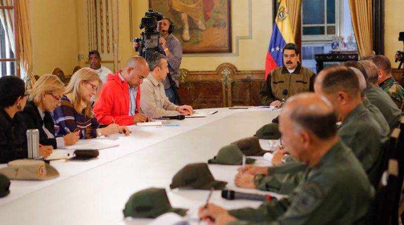 Presidente Nicolás Maduro en Videoconferencia Nacional para los ejercicios cívico-militares Ana Karina Rote 2019 de este fin de semana (Foto Prensa Presidencial)