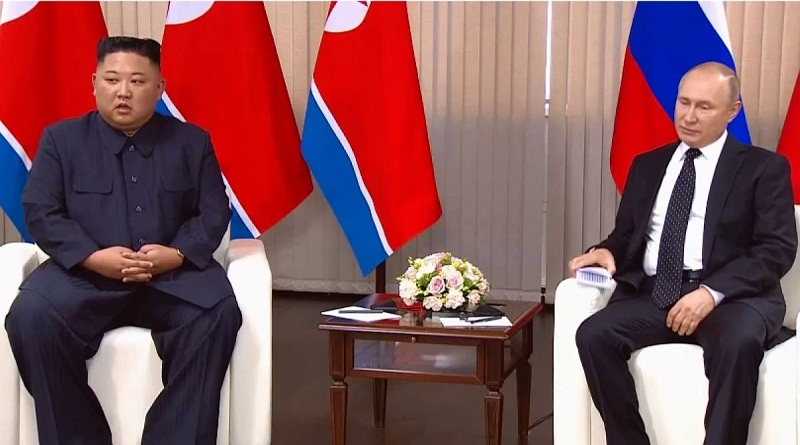 Presidentes de Corea del Norte y Rusia en primer encuentro bilateral (Foto agencias)