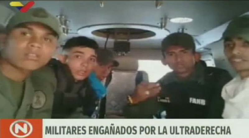 Efectivos GNB engañados por la derecha (FotogramaVTV)