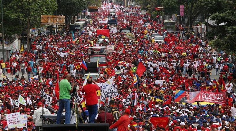 Marcha revolucionaria en Caracas (Foto archivo agencias)