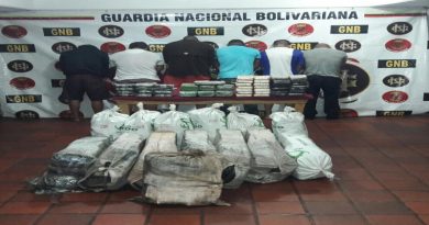 Guardia Nacional incautó más de 300 kg de droga en Sucre