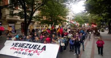 Movimientos Sociales marchan en Bilbao contra el injerencismo en Venezuela