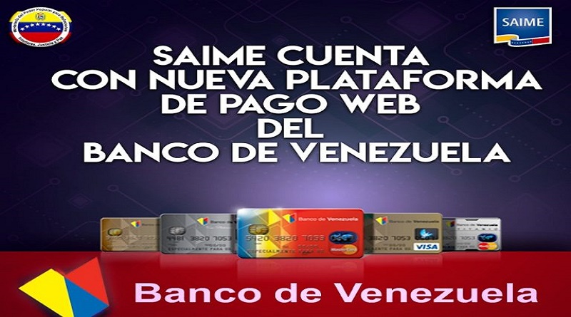 Saime estrena plataforma que permite pagar pasaporte a través del BDV