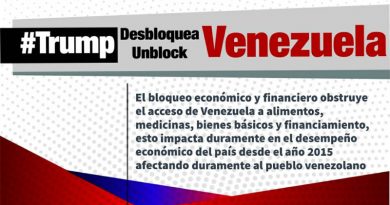 Campaña mundial denuncia consecuencias del bloqueo de EEUU a Venezuela