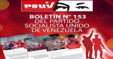 Boletín del PSUV N° 153 da detalles sobre descolonización y ruptura de amarras en Venezuela