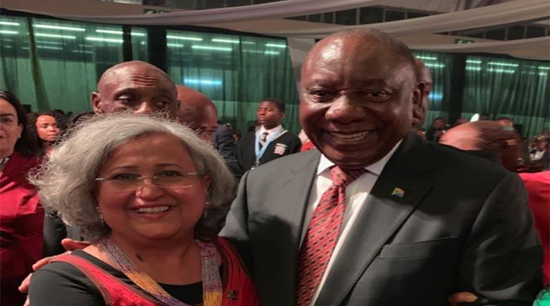 Presidenta del CNE destaca alto civismo en recientes elecciones sudafricanas