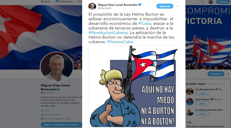 Díaz-Canel: La Helms-Burton no detendrá la marcha de los cubanos