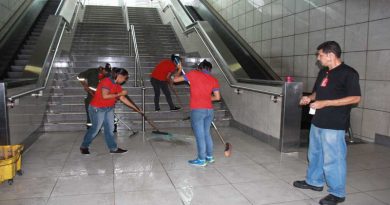 Trabajadores de Metro Valencia limpiaron estación “Francisco de Miranda”