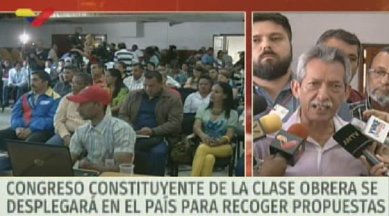 Constituyente Oswaldo Vera: Congreso Constituyente de la Clase Obrera debate nuevo modelo Económico Productivo Socialista (FotogramaVTV)