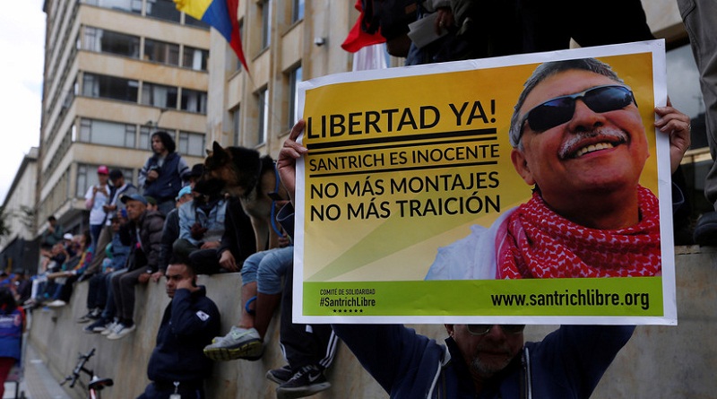 Fiscalía colombiana “recaptura” a exlíder de las FARC Jesús Santrich después de su liberación (Foto agencias)