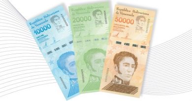 Tres nuevos billetes se incorporan al Cono Monetario vigente
