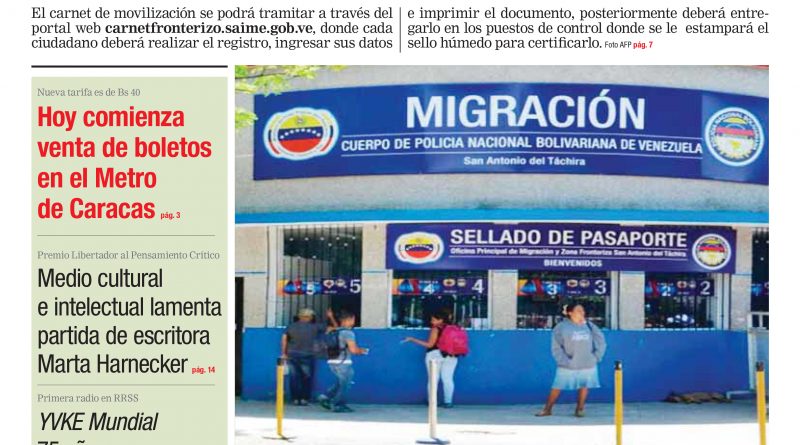 Lea aquí las portadas de los principales medios impresos en Venezuela este 17Jun