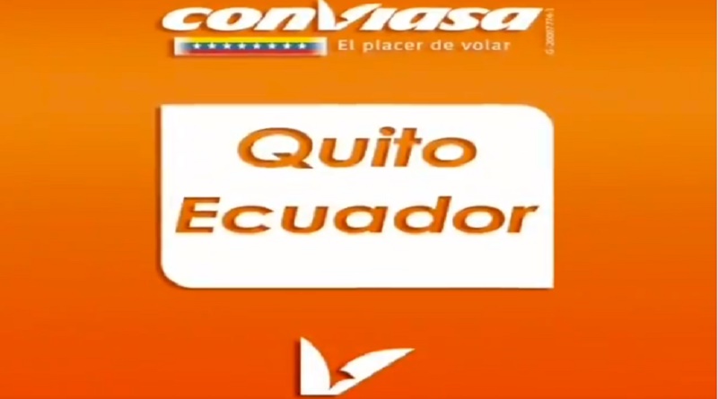A partir del 10 de julio Conviasa conectará Caracas y Quito