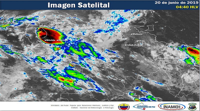 Inameh: Continúan lluvias en el país principalmente hacia las costas venezolanas