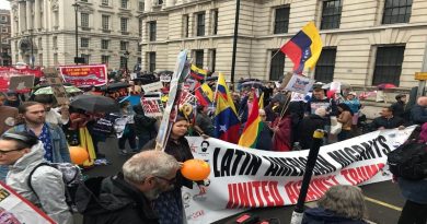 Activistas y movimientos sociales protestan contra visita de Trump a Londres