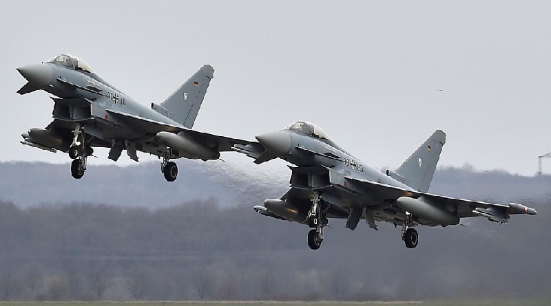 Dos aviones caza alemanes colisionan en vuelo