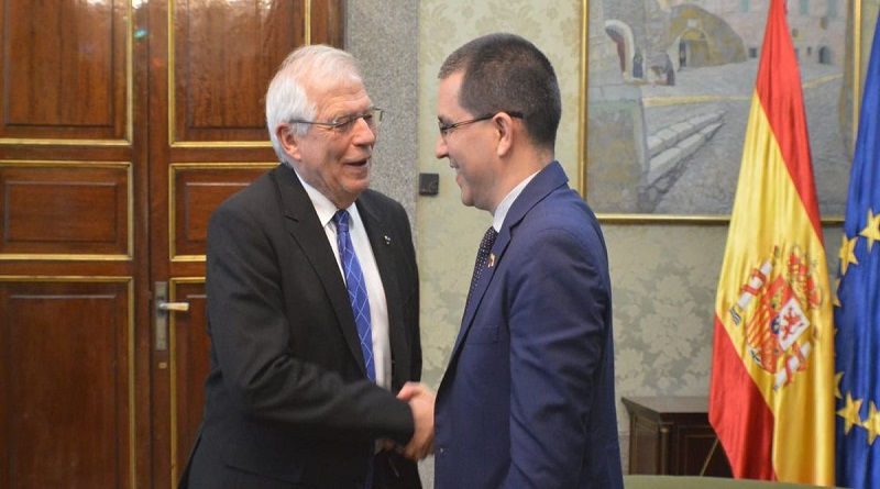 Canciller Arreaza y ministro de Exteriores de España comparten en Madrid interés de avanzar en ruta del diálogo
