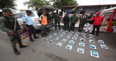 Incautan 32 panelas de presunta cocaína en Azagua, estado Monagas