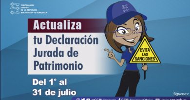 El 31 de julio finaliza el proceso de actualización de la Declaración Jurada de Patrimonio de CGR