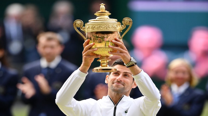Djokovic gana título individual de Wimbledon 2019