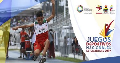 Este lunes comienzan XVIII Juegos Nacionales Estudiantiles 2019
