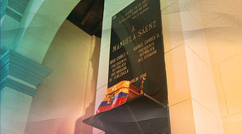 Desde hace 9 años restos simbólicos de Manuela Sáenz se encuentran en el Panteón Nacional