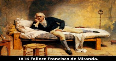 Este domingo se cumplen 203 años de la siembra del Precursor de la Independencia Francisco de Miranda