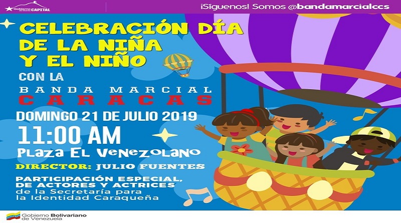 Banda Marcial Caracas celebrará el Día de los Niños