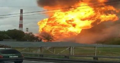 Incendio en planta termoeléctrica rusa deja al menos 8 heridos
