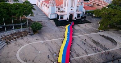 Bandera admirable recorre Caracas en protesta por el bloqueo imperial