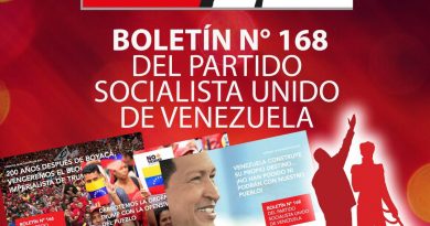 Disponible Boletín 168° del PSUV descárgalo aquí