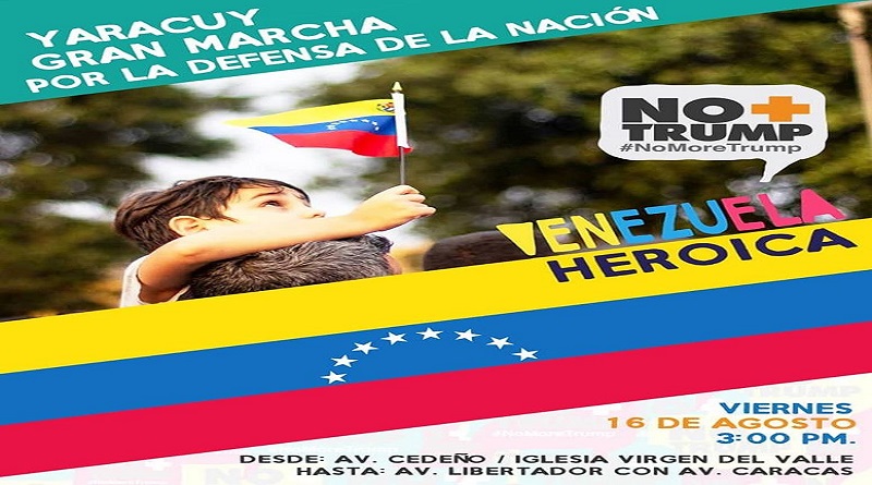 Yaracuy marcha este viernes en apoyo a la consigna #NoMoreTRUMP