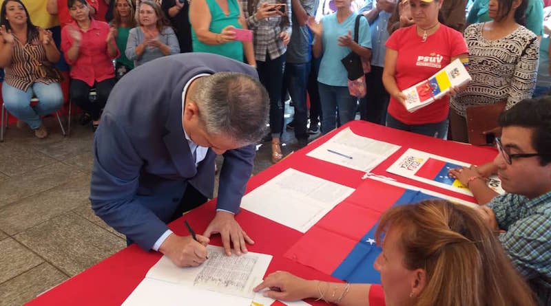 Más de cuatro mil firmas aportan trabajadores del Min. Comercio Nacional para campaña #NoMásTrump
