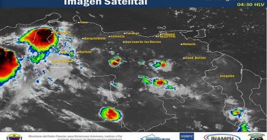 Precipitaciones de intensidad variable y actividad eléctrica en diversas zonas del país este martes