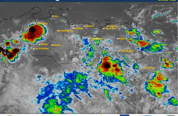 Precipitaciones de intensidad variable y actividad eléctrica en diversas zonas del país este martes